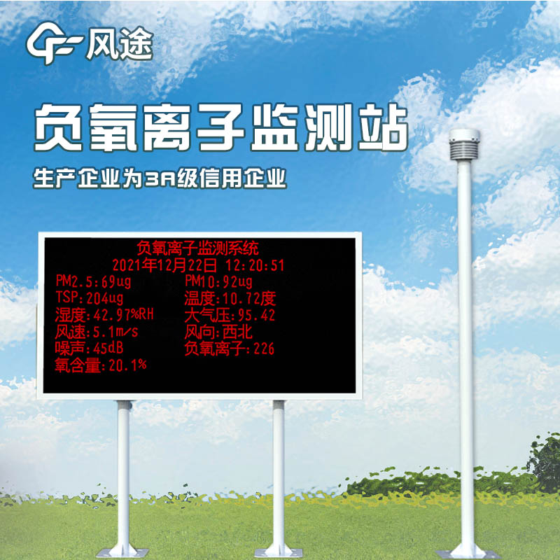 負氧離子監測系統，評估景區空氣環境